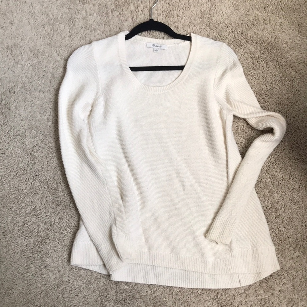 Madewell cream knit sweater. Small